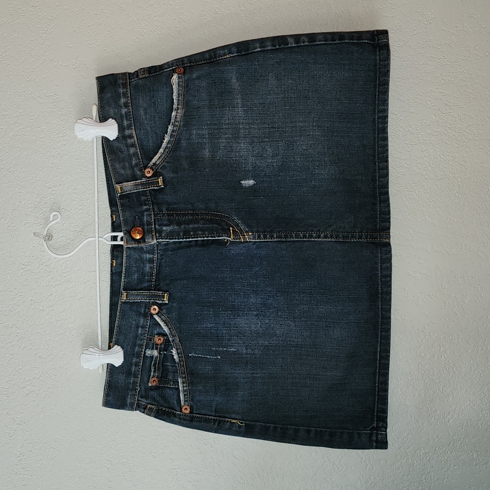Luck Brand, denim mini skirt, size 6, size 28, made in USA